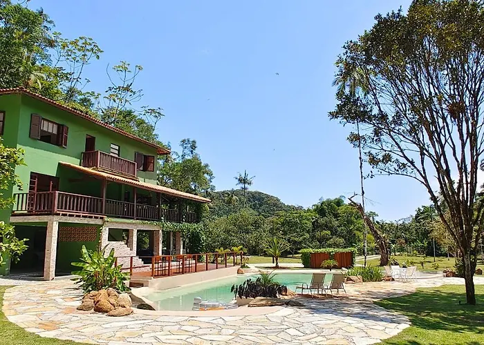Villa Cambuca - Linda Casa Com Piscina E Lago Perto Das Mais Belas Praias Do Norte De Ubatuba