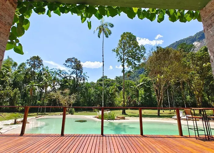 Villa Cambuca - Linda Casa Com Piscina E Lago Perto Das Mais Belas Praias Do Norte De Ubatuba